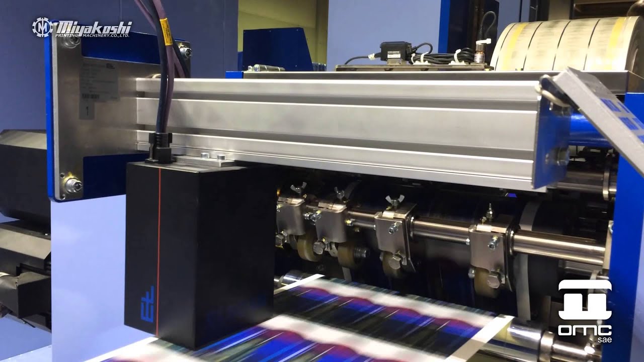 Miyakoshi, semirotativa offset UV Impresión Etiquetas