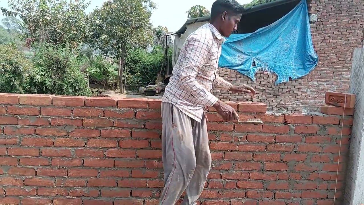 4 इंची दीवार बनाने  का सही तरीका 