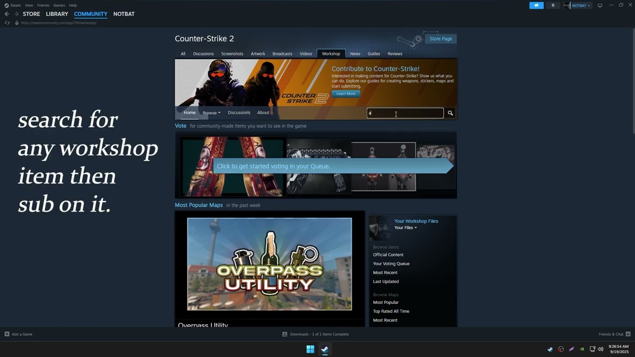 Subscribe to an item in the Steam Workshop &raquo; steam badges &raquo; Pillar of Community