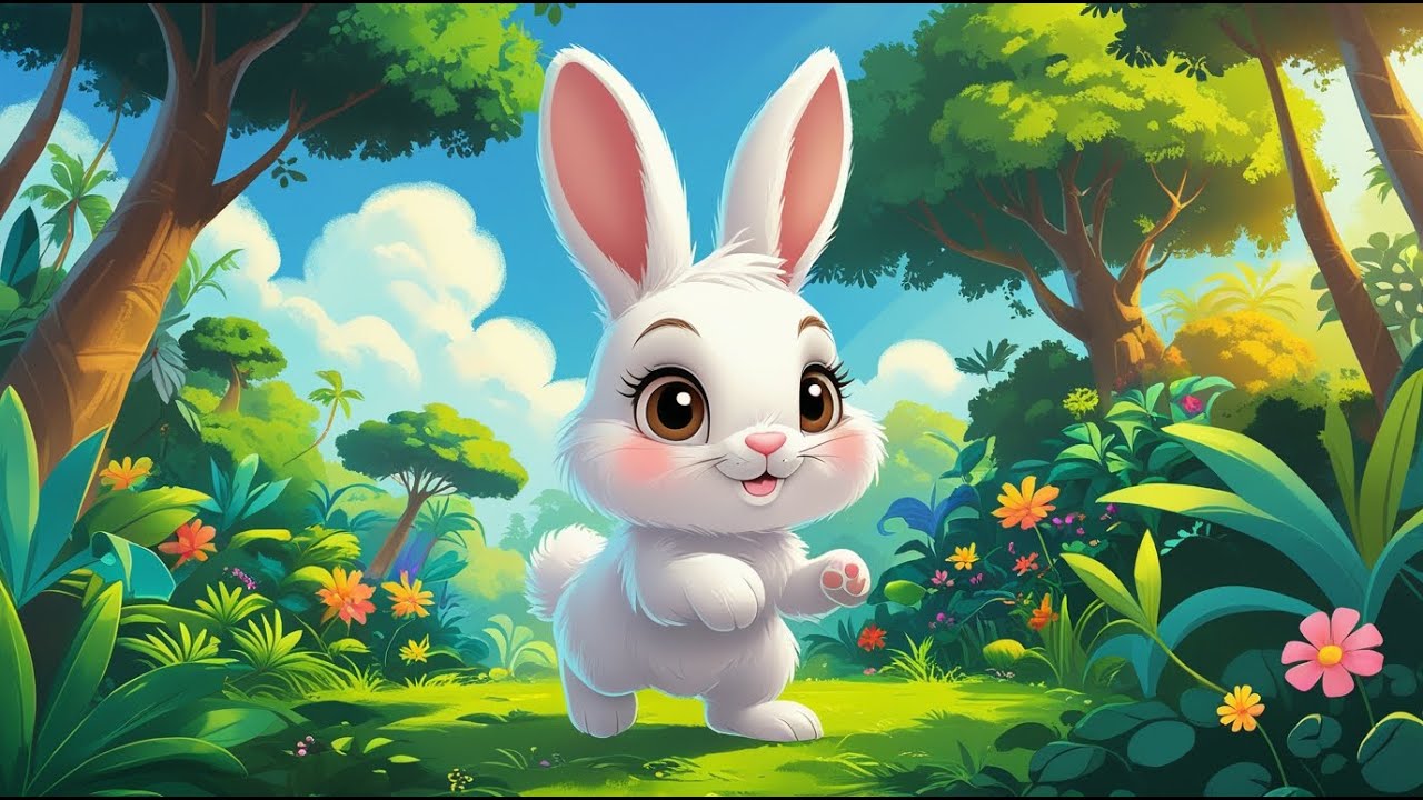 Cute White Fluffy Bunny 🐰 | Jungle Play Fun | Kids Cartoon Video