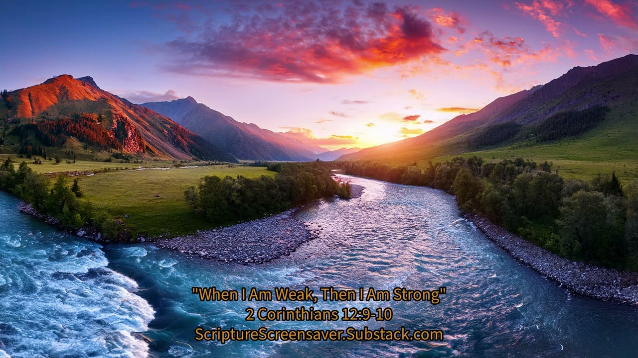 When I Am Weak, Then I Am Strong - 2 Corinthians 12:9-10 -  ScriptureScreensaver.Substack.com