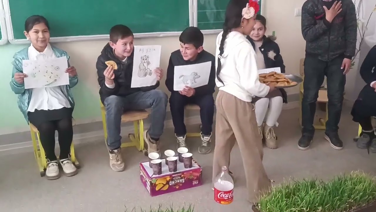 Termiz tumani 14-sonli maktab o'quvchilari ishtirokida CHUCHVARACHI CHUMCHUQ XOLA SHE'RIY ERTAGI