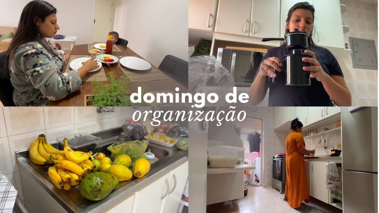 Organização de Domingo com 2 crianças | Compras da semana na feira | Bate-papo sobre maternidade 🤰🏽