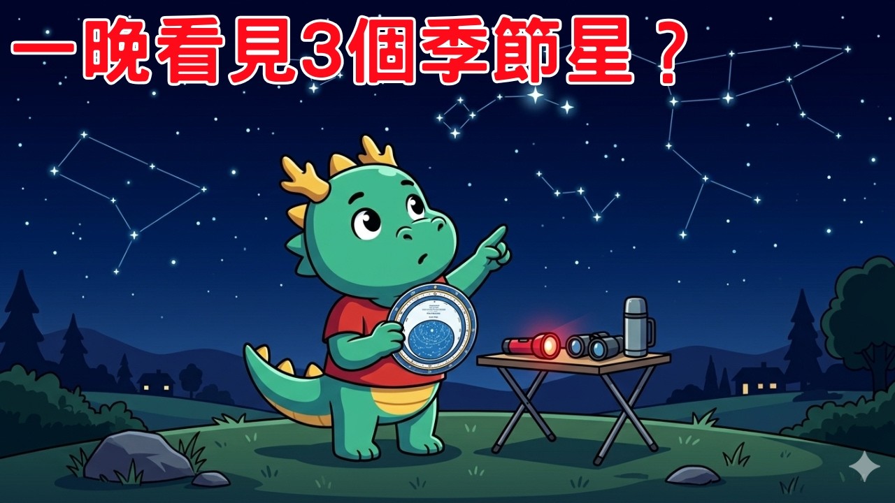 星空旋轉圖老是看不懂？別再亂背星星！破解「天體規律」拿高分🚀｜晟自然