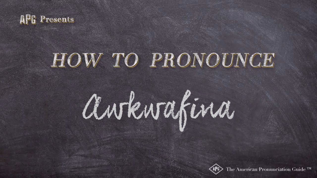 How to Pronounce Awkwafina (Real Life Examples!)