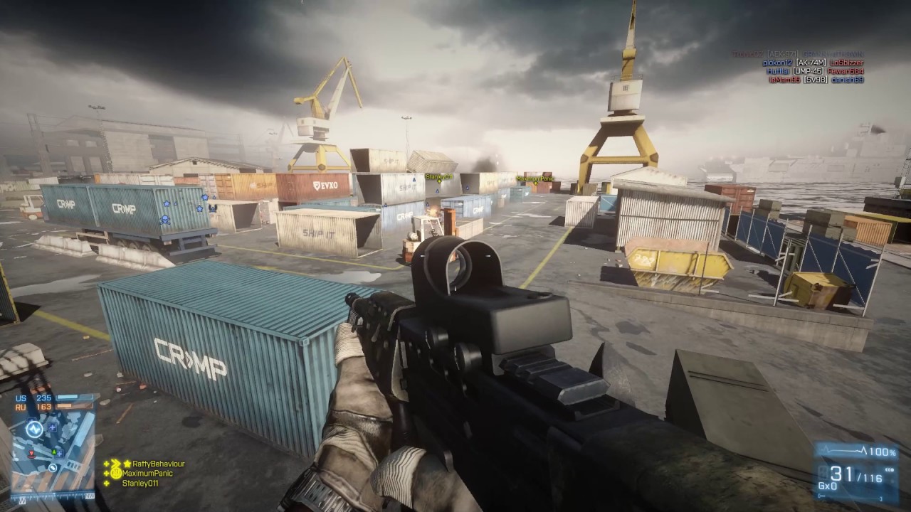 BF3 TDM Canals 77-1 Gameplay