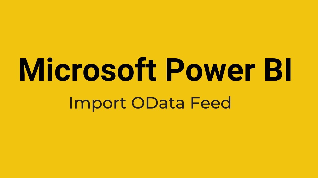 Power BI &mdash; Как импортировать канал OData в Power BI