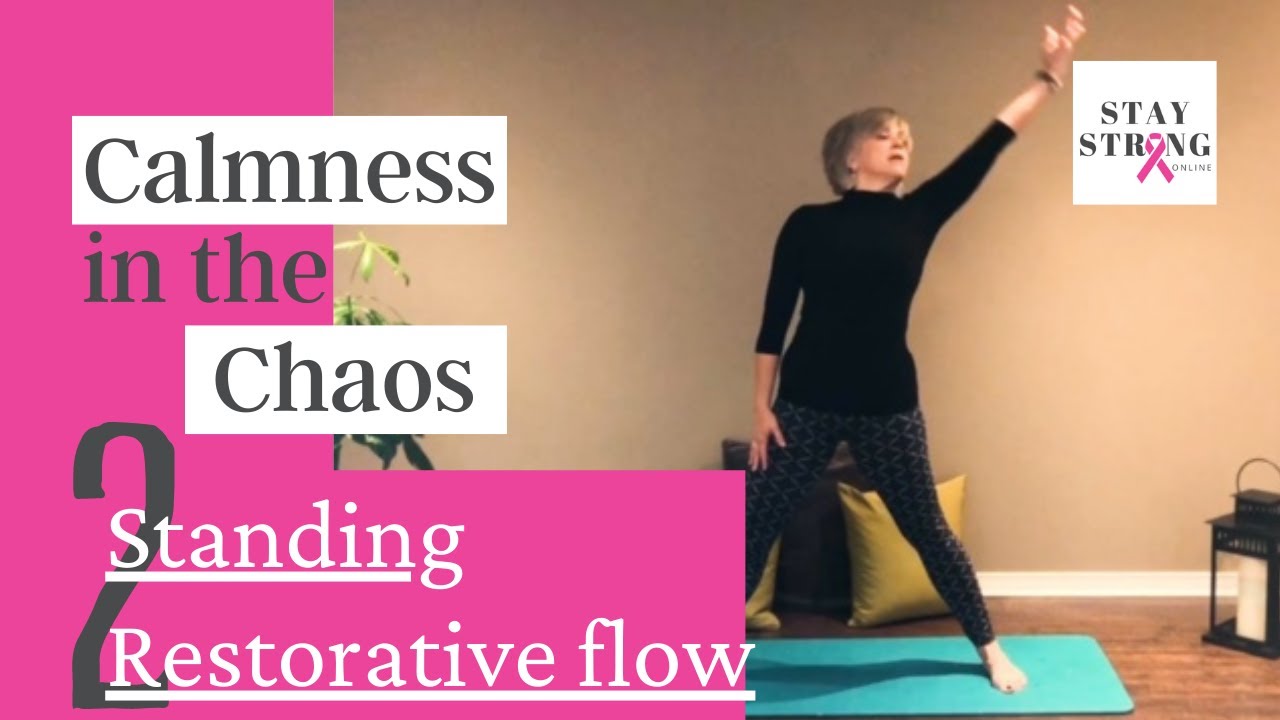 Standing Restorative Flow.  Pilates Flow for Breast Cancer Recovery. Physiotherapist Aileen Szkwarek