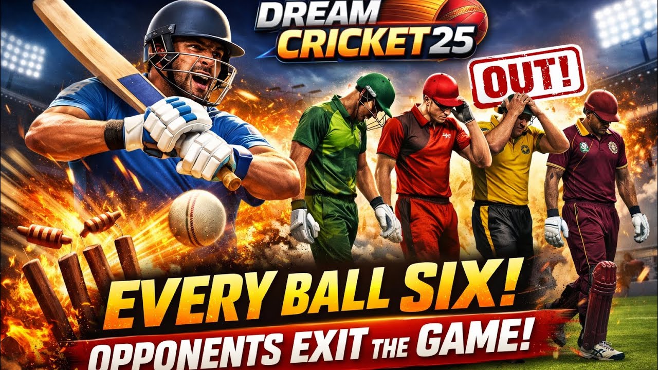 Very aggressive gameplay in dream cricket 25 🔥 every ball six 😈 #youtubeshorts #youtube #viral 