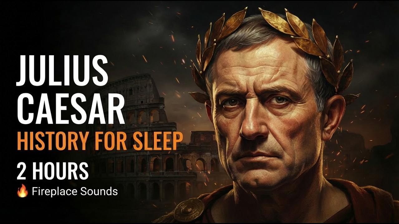 🏛️ Julius Caesar: Rise & Fall of Rome | 2 Hour Deep Sleep Story with Rain & Ancient Fire