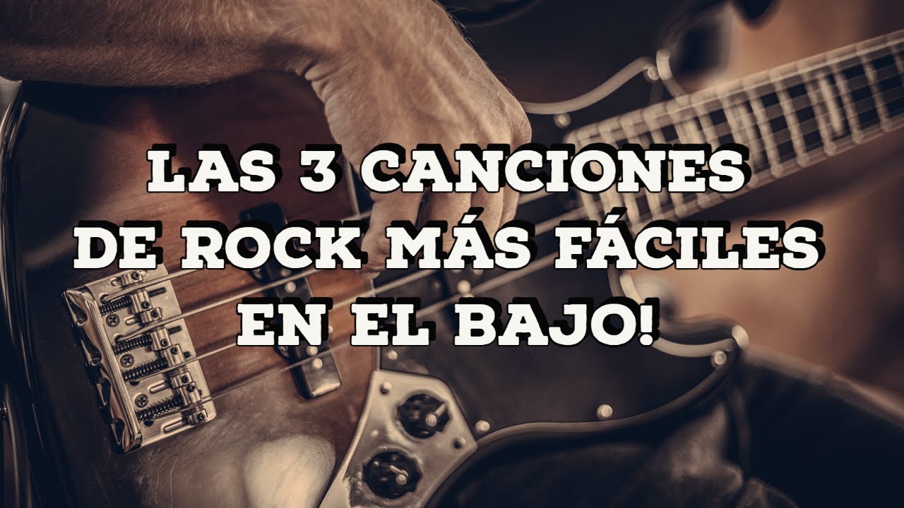 Las 3 canciones de rock MÁS FÁCILES de tocar en el BAJO!