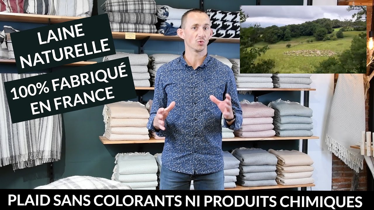 Plaids en laine tissés dans le Tarn sans colorants ni produits chimiques