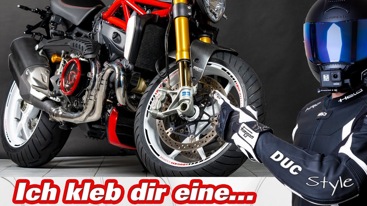 Felgenrandaufkleber anbringen / Motorrad Felgen Aufkleber