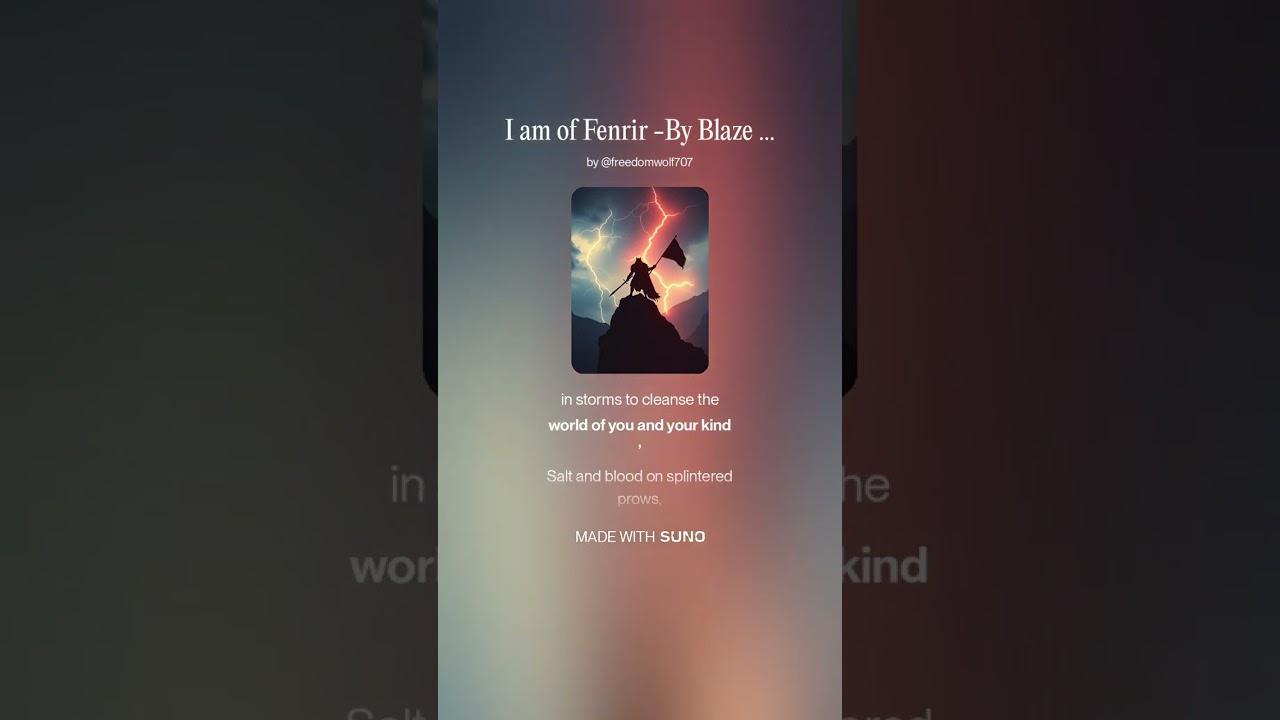 I am of Fenrir  By Blaze Reed