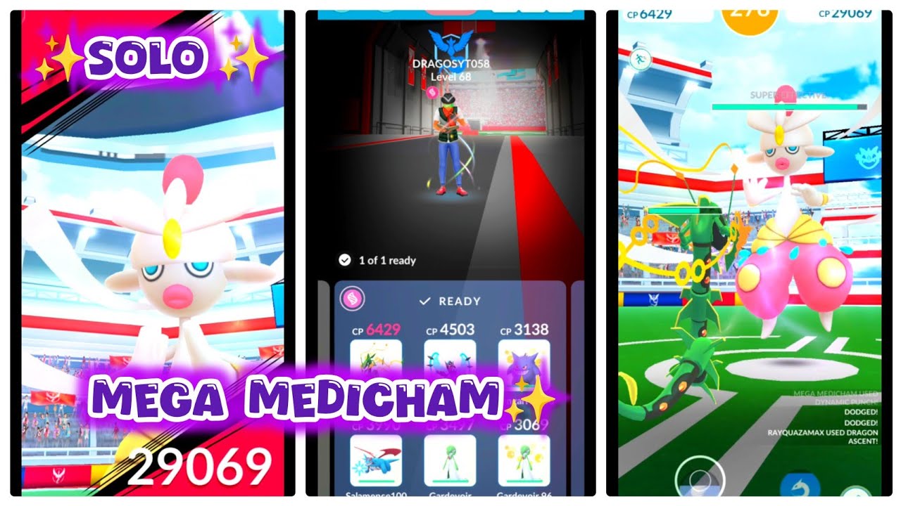 Mega Medicham SOLO RAID With Only Mega Rayquaza | Pokemon Go |#pokemongo #pokemongoraid #soloraid