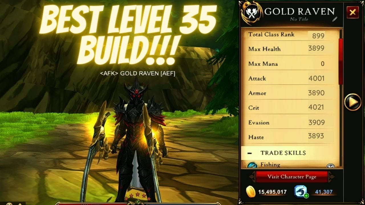 AQ3D How To Get The BEST STATS For Level 35! AdventureQuest 3D