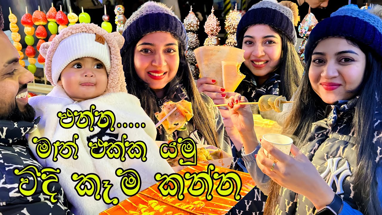 Korean Street Food  🍕🧇🍖 , අපිත් එක්ක කොරියාවේ තියෙන රසම රස වීදි කෑම කන්න යමු 🍢🍦🍫🍡