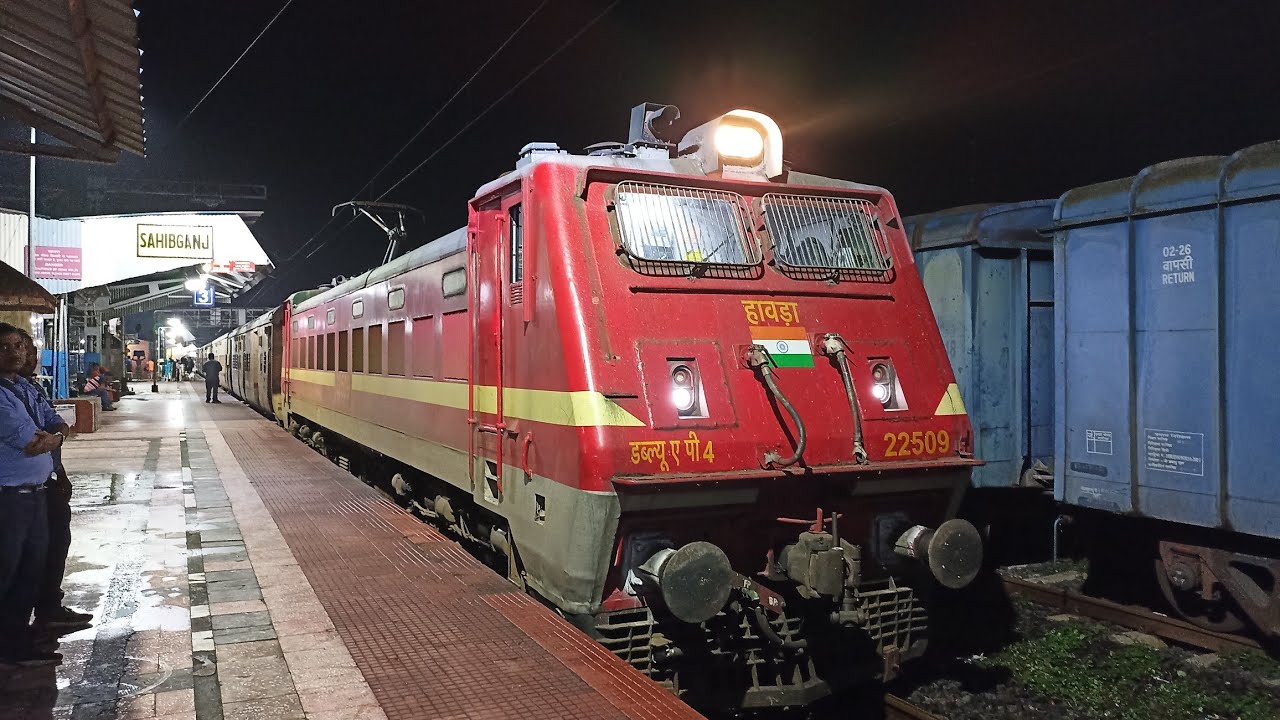 Onboard by 13427 Up HOWRAH SAHIBGANJ Intercity Express|Train Journey in rain