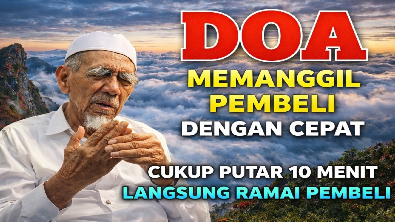 DOA MEMANGGIL PEMBELI !! PUTAR 1O MENIT DOA PELARIS DAGANGAN INI IZIN ALLAH LANGSUNG RAMAI PEMBELI