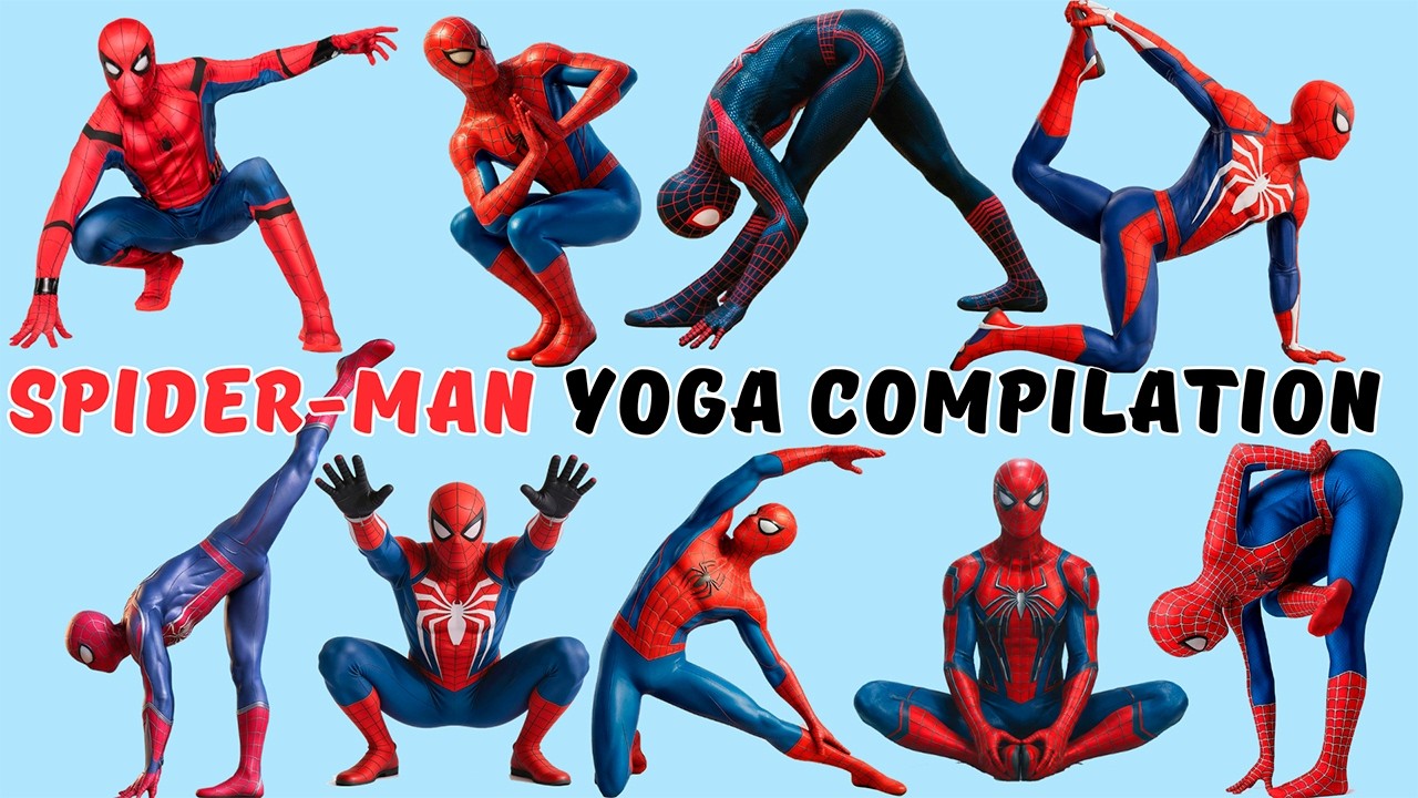 Утренние упражнения в стиле Человека-паука | Супергибкость за 30 минут! | Йога для детей (подборка)