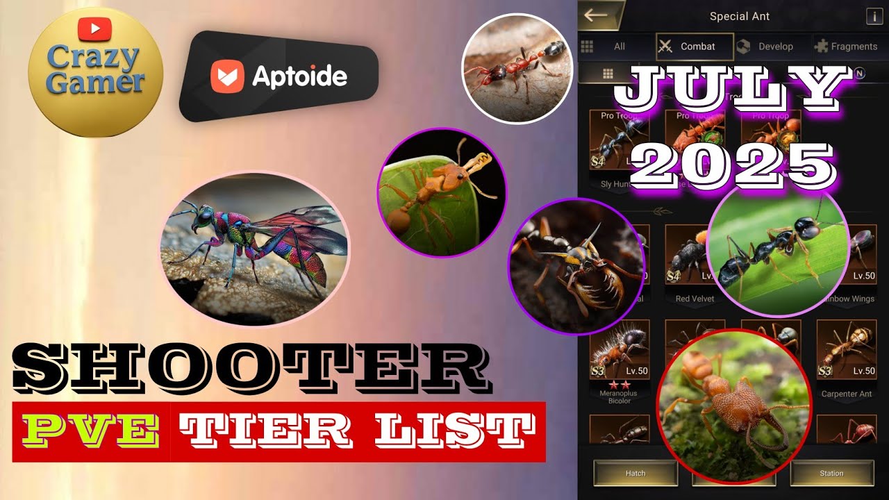 Shooter Ants Updated Latest PVE Tier List including All Ants Till now | The Ants Underground king