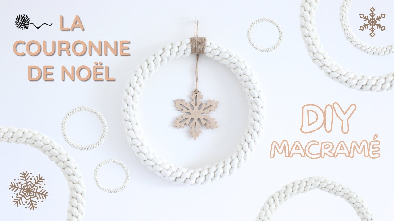 ❄️Je réalise une COURONNE de NOËL avec 1 SEUL NŒUD de MACRAMÉ !