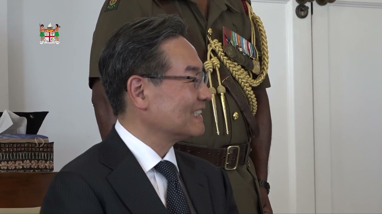 Japan’s Ambassador to Fiji presents the Letter of Credence to H.E the President of Fiji
