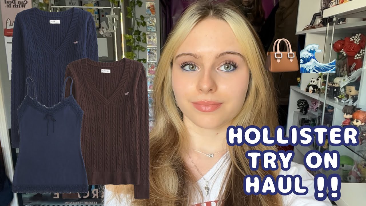 trying on my NEW HOLLISTER CLOTHES 👜🌊 | hollister shopping haul
