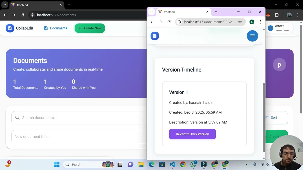 Real-Time Collaborative Editing System Using Microservices | Spring Boot + PostgreSQL