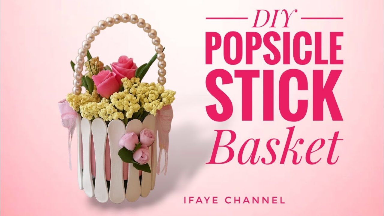 DIY Popsicle Stick Basket / Recycle Material  Crafts