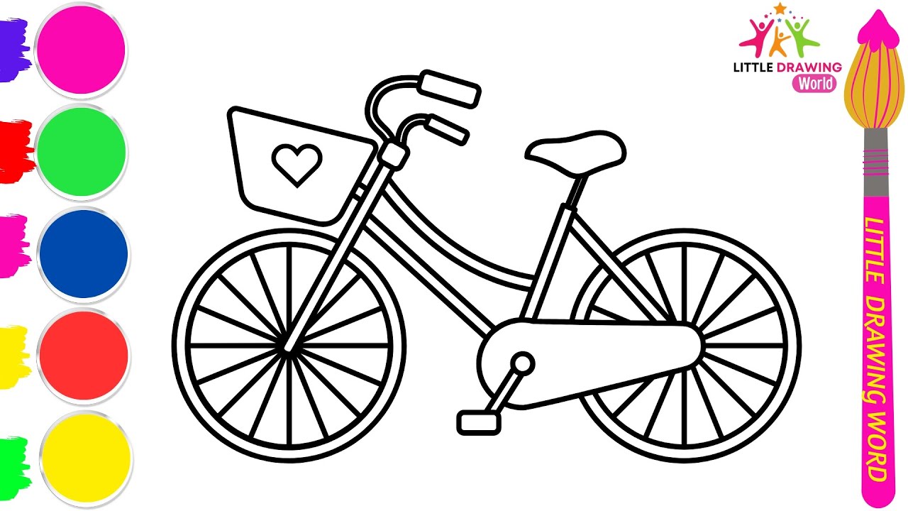 How to Draw a Bicycle | Simple bicycle drawing for beginners | Easy Step by Step Tutorial