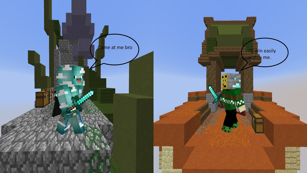 Winning a game of Skywars duels with every Mini Kit on Hypixel.