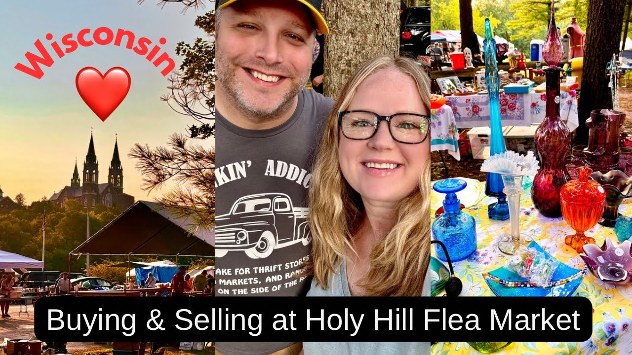 Selling & Buying real Vintage treasure at Holy Hill Flea Market Wisconsin. Thrifting eBay resellers