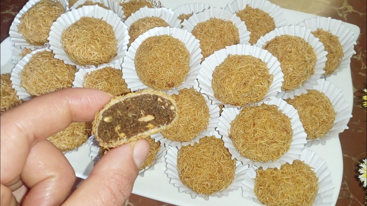 #حلويات_العيد#اكسبلور حلوة بالقطايف بدون بيض بنينة وسهلة التحضير بدون جهد ولا تعب