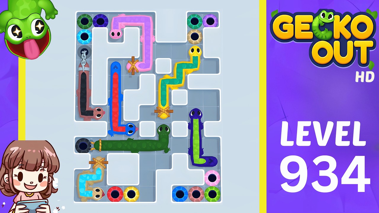 Прохождение уровня 934 игры Gecko Out.