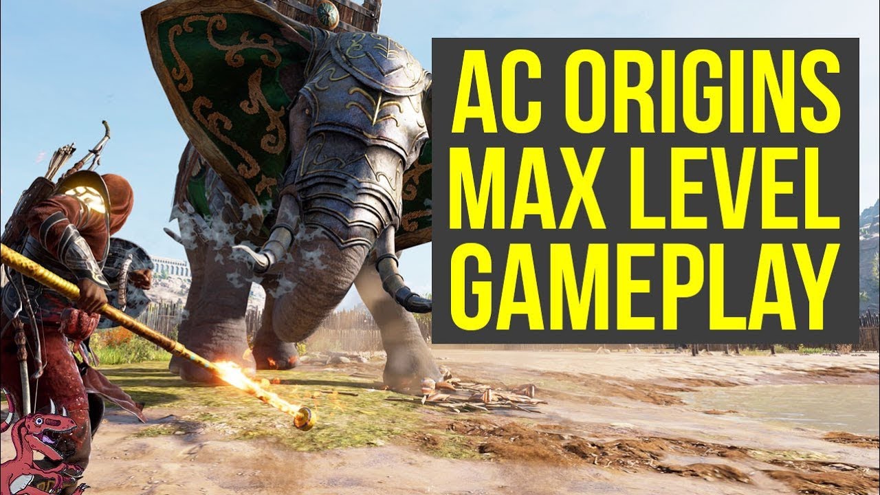 Assassin's Creed Origins Max Level Gameplay FIGHTING AN ELEPHANT (AC Origins Max Level Gameplay)