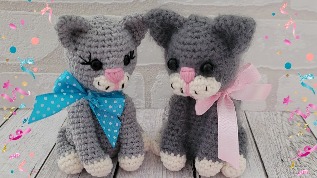 😺ПУШИСТЫЙ КОТЁНОК ВЯЗАНЫЙ КРЮЧКОМ😻 КОТ КРЮЧКОМ 😺crochet cat