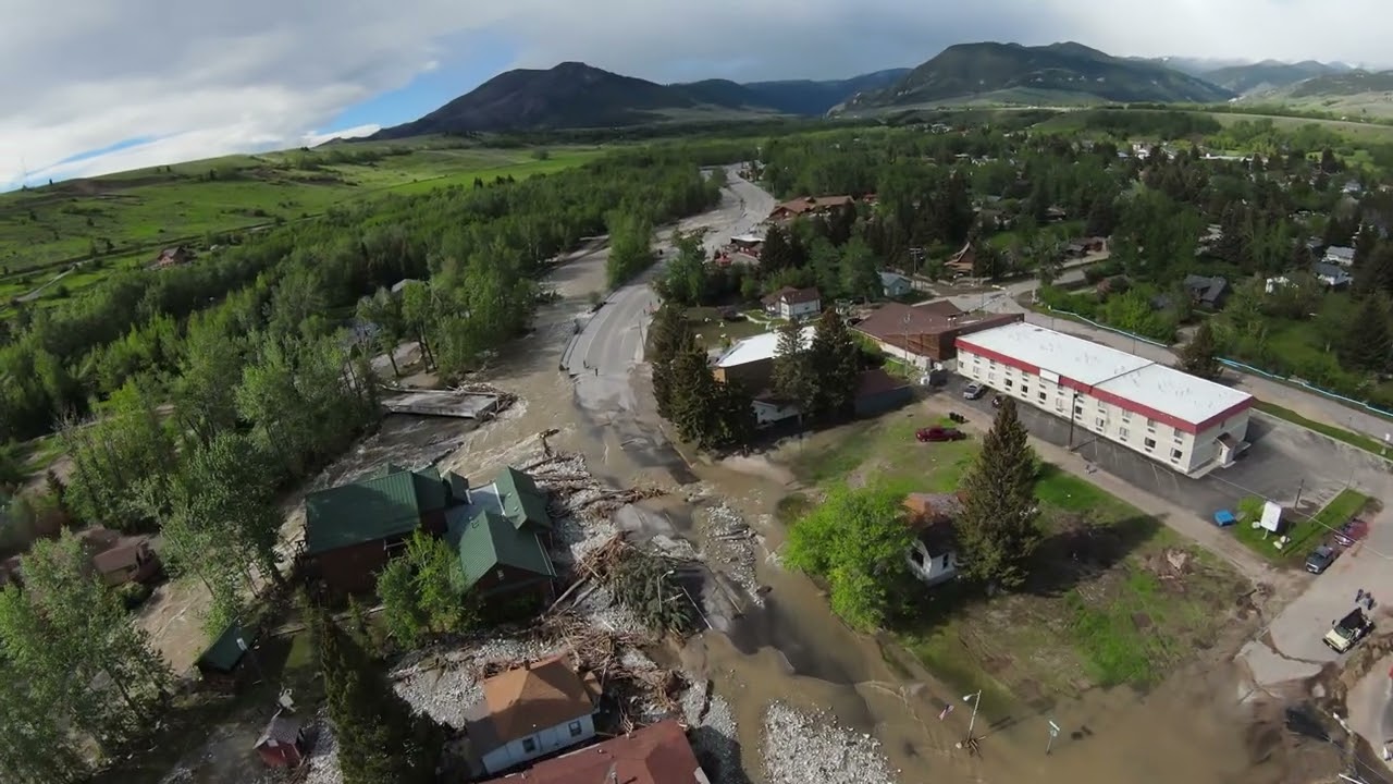 Devastation From Rock Creek Flood Event in Red Lodge, Montana - 4K - 6/14/22