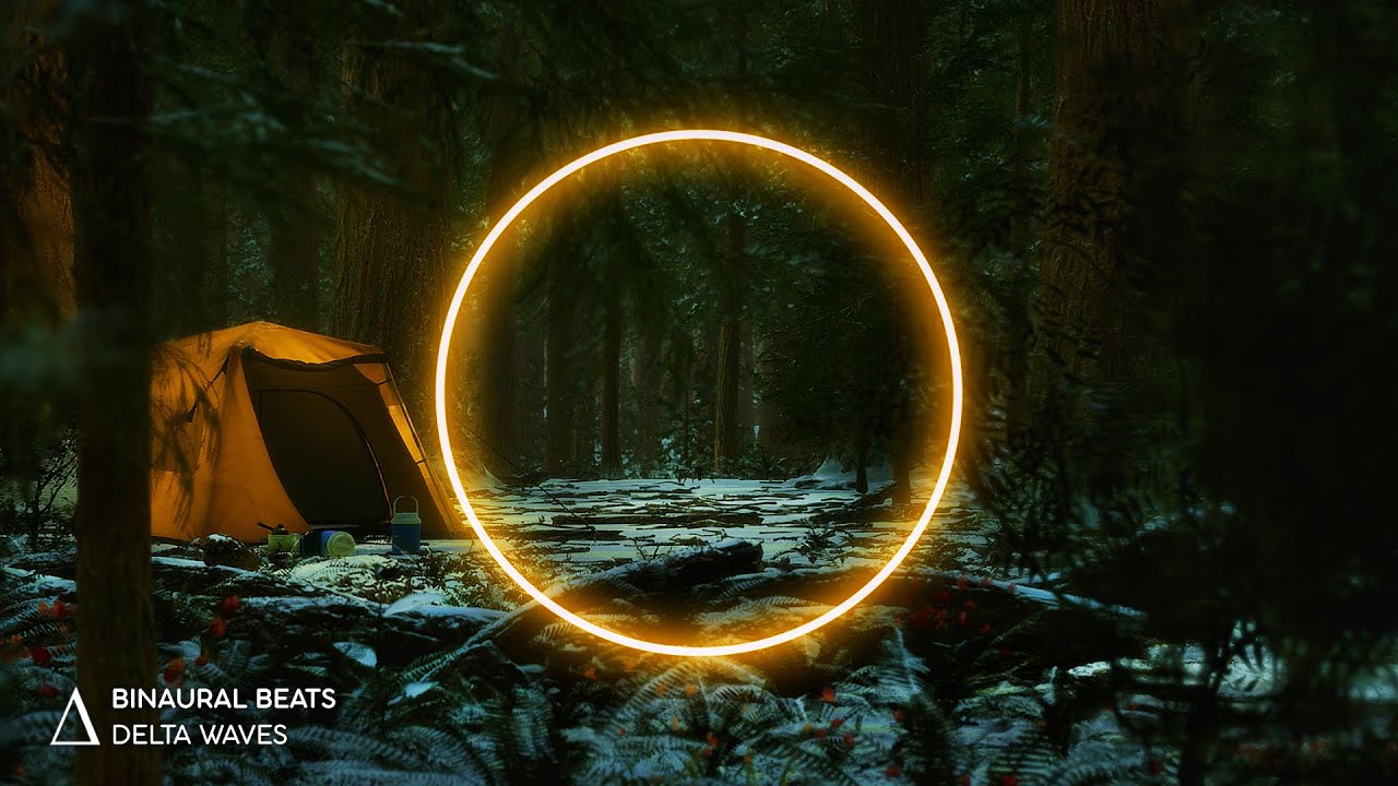 Fall Asleep FAST★︎ Deep Sleep Music &ldquo;Winter Camping'' Binaural Beats Insomnia Healing