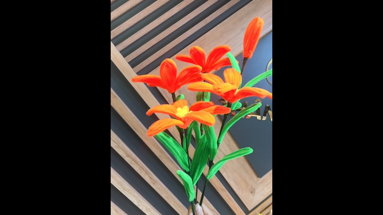 HƯỚNG DẪN LÀM HOA LY (HOA NHUỆ TÂY) ĐƠN GIẢN - DỄ  LÀM- DỄ THƯƠNG -TỪ KẼM NHUNG