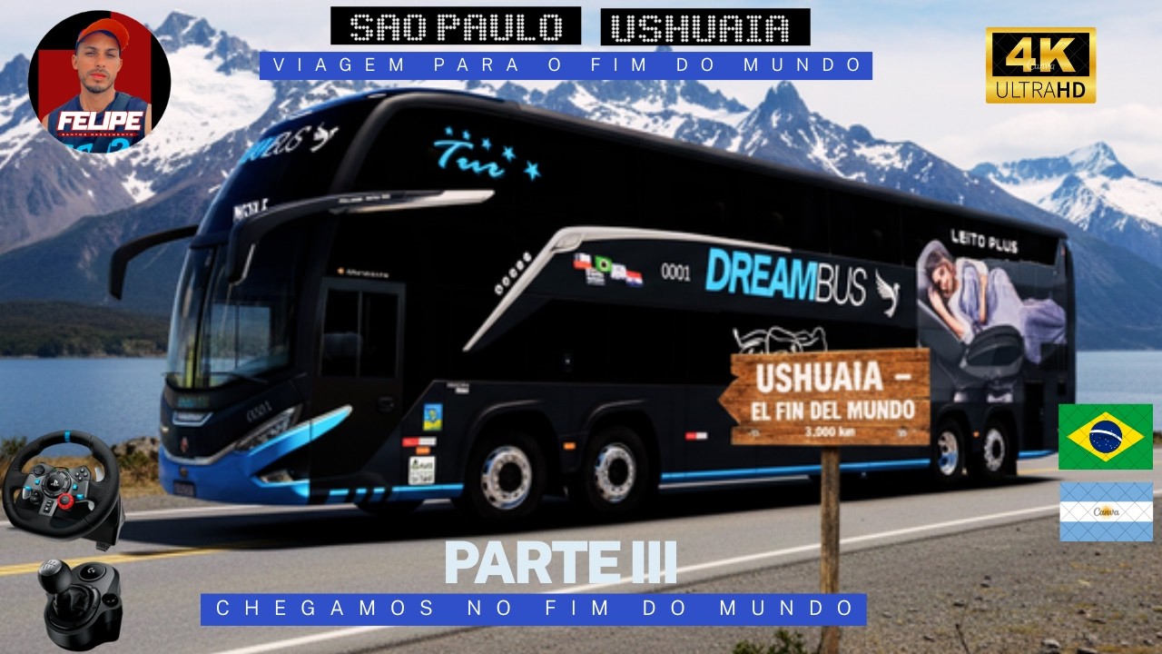 CHEGAMOS NO FIM DO MUNDO🌎De Ônibus de São Paulo até Ushuaia no ETS 2 | - PARTE 3