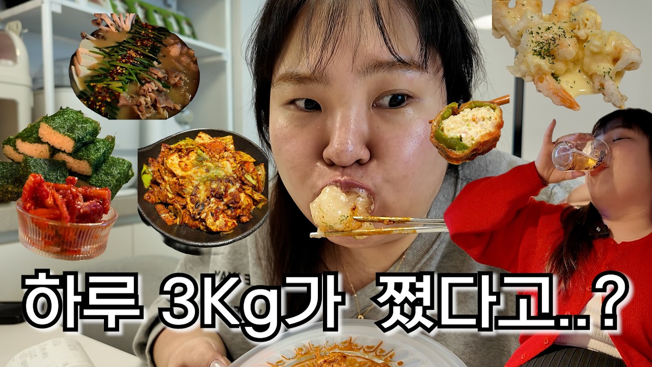[먹방 브이로그] 24시간 3Kg가 왜 쪘을까..?🥵💦 (ft.행궁동)