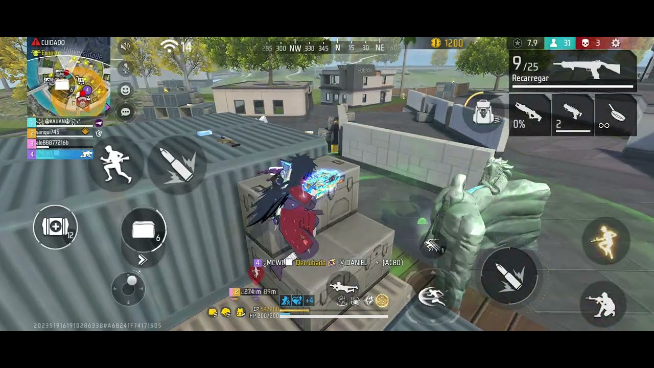 eu jogando free Fire pela última vez