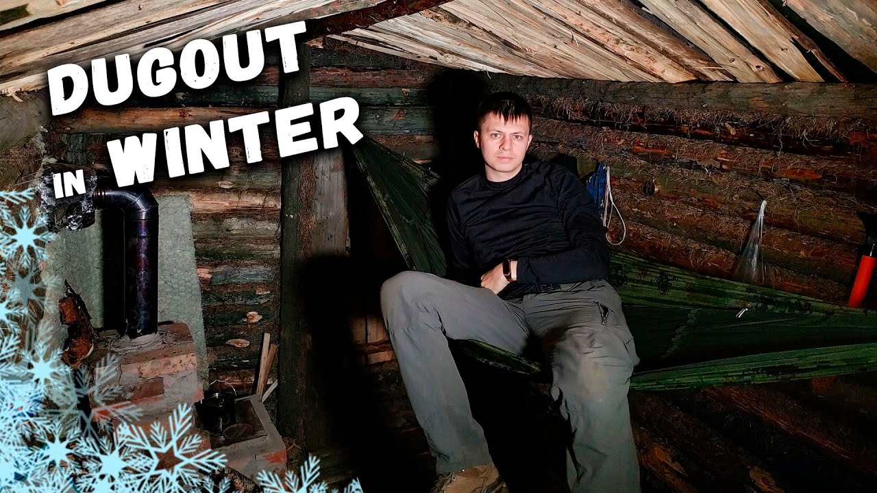 My first DUGOUT in the FOREST | WINTER overnight in the WARMTH | Without talking