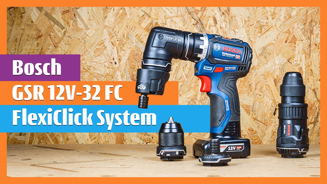 Bosch GSR 12V-32 FC FlexiClick easy-to-change attachments SDS plus rotary hammer #boschtools