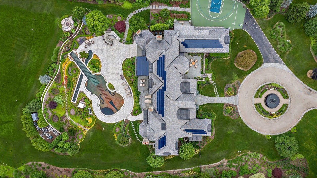 This $7,500,000 Elegant New York Estate has an unique pool and extraordinary architectural details