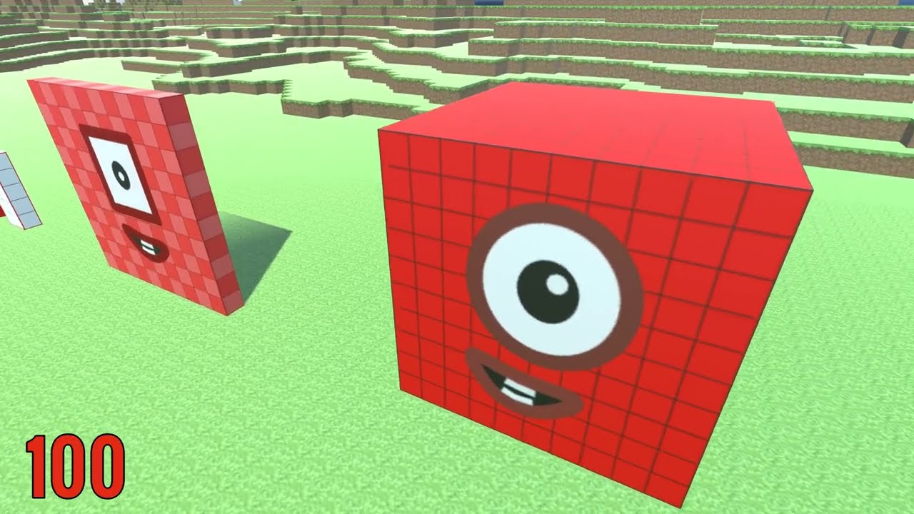 NumberBlocks MANY blocks from 1 to 9000! in MINECRAFT