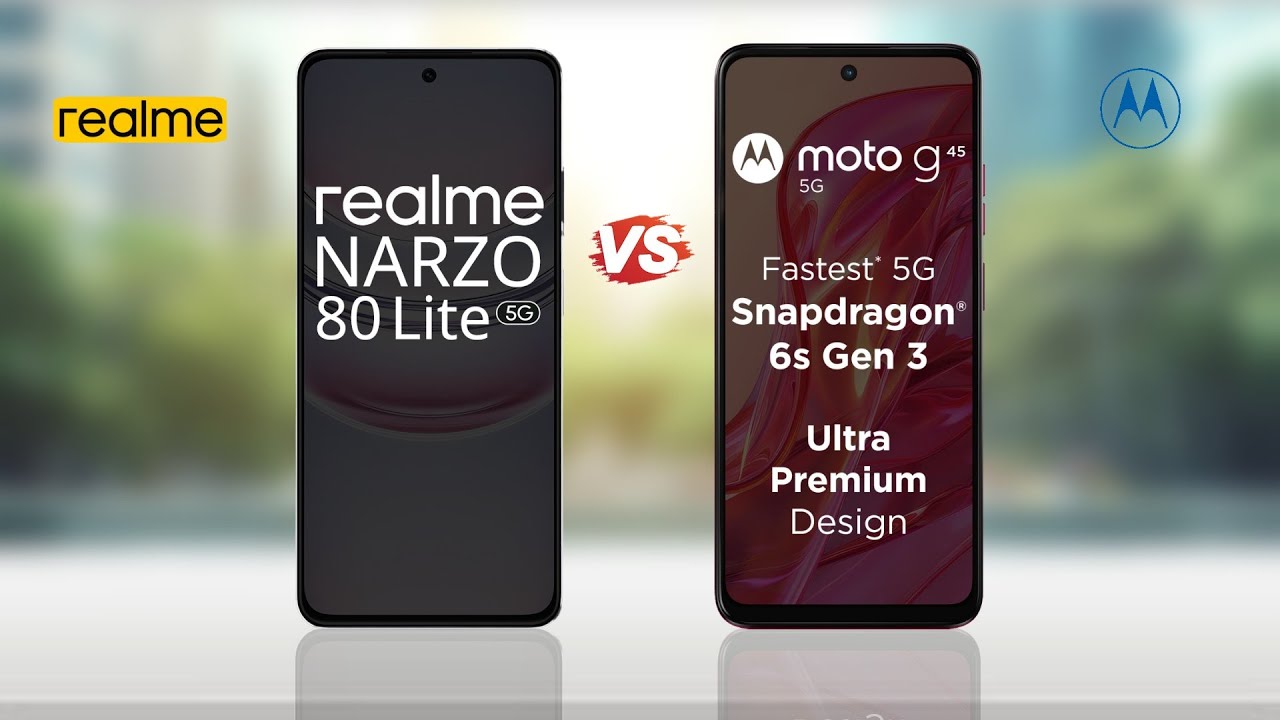 Realme Narzo 80 Lite 5g vs Moto G45 5g || Full Comparison