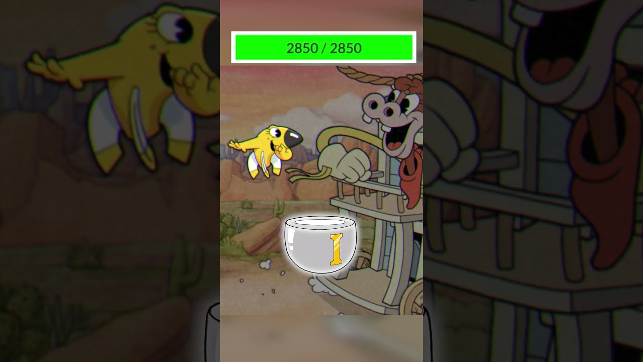 Cuphead - How Much Damage Plane Super Attack Deals #cuphead #cupheaddlc #gaming #games