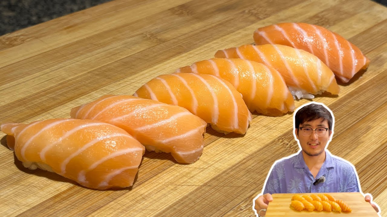 COMO FAZER NIGIRI DE SALMÃO 1.0 (aprenda a fazer sushi em casa) | Akira Go | Cook